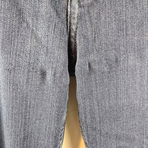 Paige Jeans Mens 34x27 Blue Denim Federal Slim Straight Dark Wash Stretch Damage - Picture 5 of 14